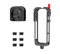 Copertura verticale dell'obiettivo della gabbia della macchina fotografica di alluminio per la macchina fotografica 360 migliora la presa doppia fessura di montaggio del pattino freddo
