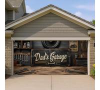 Copertura vintage per porta del garage, design rustico per capanno degli attrezzi per la decorazione della casa, decorazione per interni ed esterni, perfetta per la festa del papà e l'uso quotidiano