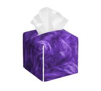 Copertura viola della scatola del tessuto della stampa, supporto decorativo della scatola del tessuto del cuoio del supporto per la cucina, bagno