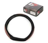 Copertura Volante Ø 38x9cm 15x3,5 Pollici Nero Marrone Per RENAULT