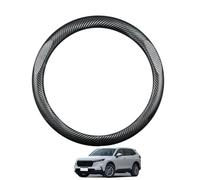 Copertura Volante Auto in Fibra di Carbonio per CRV 6th 2023-2025 Antiscivolo Traspirante Protezioni del Volante Nero Opaco Forma Rotonda,Matte