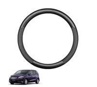 Copertura Volante Auto in Fibra di Carbonio per FR-V/Edix 2004-2009 Antiscivolo Traspirante Protezioni del Volante Nero Opaco Forma Rotonda,Matte+Leather