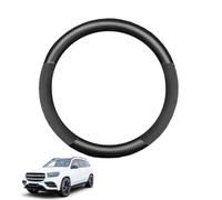 Copertura Volante Auto in Fibra di Carbonio per GLE/GLS W167 X167 2020-2025 Antiscivolo Traspirante Protezioni del Volante Nero Opaco Forma Rotonda,Matte+Suede
