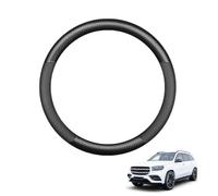 Copertura Volante Auto in Fibra di Carbonio per GLE/GLS W167 X167 2020-2025 Antiscivolo Traspirante Protezioni del Volante Nero Opaco Forma Rotonda,Matte+Leather