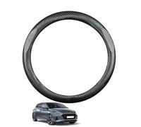 Copertura Volante Auto in Fibra di Carbonio per I20 N 2020-2024 Antiscivolo Traspirante Protezioni del Volante Nero Opaco Forma Rotonda,Matte