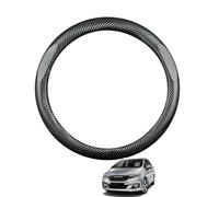 Copertura Volante Auto in Fibra di Carbonio per Jazz/Fit GK 2014-2019 Antiscivolo Traspirante Protezioni del Volante Nero Opaco Forma Rotonda,Matte