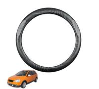 Copertura Volante Auto in Fibra di Carbonio per Polo 9N 2001-2009 Antiscivolo Traspirante Protezioni del Volante Nero Opaco Forma Rotonda,Matte