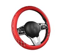 Copertura Volante Coprivolante Universale In Pelle Antiscivolo Per Auto, Tipo OD, Da 38 Cm, Coprivolante Protettivo Per Auto(Type O red)