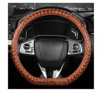 Copertura Volante Coprivolante universale in pelle per auto, tipo O o D, quattro stagioni, comodo manico, accessori interni(D type -Brown)