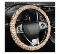 Copertura Volante Coprivolante universale in pelle per auto, tipo O o D, quattro stagioni, comodo manico, accessori interni(O type -Beige)