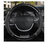 Copertura Volante Coprivolante universale ultrasottile in fibra di carbonio per auto, tipo D, impugnatura antiscivolo per quattro stagioni estive(Classic black+round)