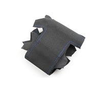 Copertura Volante Per Fiat Per Bravo Per Grande Per Punto Per Linea 2007 2008-2019 Trecce A Mano Coprivolante Finiture Pelle Scamosciata(Black-blue line)