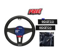 Copertura Volante SPARCO + Cuscinetti Per Cintura Di Sicurezza SPARCO Neri