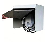 Copertura Wallbox Esterno con Aletta Magnetica, Scatola Protezione Metallo Robusto Impermeabile, Protezione dalle Intemperie per Stazione Ricarica EV, Tetto Antipioggia per colonnina di ricarica