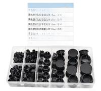 Coperture a scatto in plastica nera per fori di mobili, set da 135 pezzi, in nylon, progettate per resistere all'umidità e alla polvere in casa e in ufficio