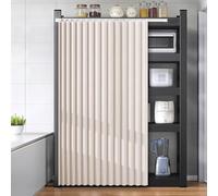 Coperture antipolvere per armadietti da appendere per mensole da cucina, gonne oscuranti per lavello per armadio, dispensa e bagno, 80 x 100 cm, soluzioni di archiviazione eleganti e funzionali