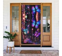 Coperture colorate per porte decorative con farfalle e sogni, decorazioni per interni ed esterni, primavera/estate/autunno/inverno, decorazioni natalizie di Halloween
