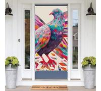 Coperture colorate per porte decorative con piccione, 180 x 89 cm, per porte stagionali, striscione portico, sfondo fotografico, sfondo decorazioni per porta d'ingresso, giardino, cortile, patio