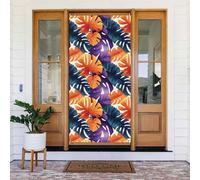 Coperture decorative colorate con foglie tropicali stampate, striscione per interni ed esterni, primavera, estate, autunno, inverno, Halloween, Natale, decorazioni per la casa