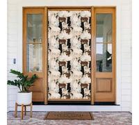 Coperture decorative colorate dipinte per porte a forma di capra, per interni ed esterni, decorazioni per primavera/estate/autunno/inverno, decorazioni natalizie per Halloween