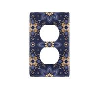 Coperture decorative del fiore blu navy per le prese elettriche Uniche coperture del piatto della parete tapa per le prese duplex del commutatore di luz