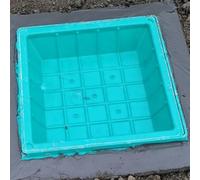 Coperture decorative di accesso in resina - Copertura quadrata invisibile per pozzi di ispezione 30-100 cm per giardini, patii e marciapiedi - Coperchio per fosse settica per migliorare l'estetica