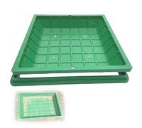 Coperture Decorative Invisibili per Fosse settiche da Esterno - Coperchio Quadrato in plastica PP per pozzetti di ispezione per parchi, scuole, campi di drenaggio, Cortili e Giardini (50x50