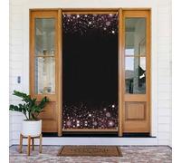 Coperture decorative per porta con cielo notturno rosa scintillante, decorazioni per interni ed esterni, decorazioni natalizie per Halloween, primavera/estate/autunno/inverno