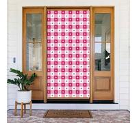 Coperture decorative per porte a forma di cuore rosa acceso, per interni ed esterni, primavera/estate/autunno/inverno, decorazioni natalizie di Halloween