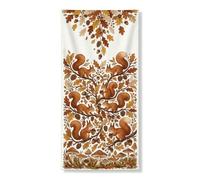 Coperture decorative per porte a forma di scoiattolo, rustiche ispirate alla natura, foglie di quercia, funghi autunnali, marrone con corda, cartello per porta d'ingresso, decorazione per la casa, per