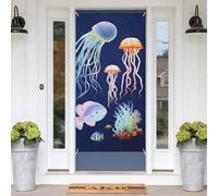 Coperture decorative per porte con animali marini acquatici, 180 x 89 cm, decorazione per porte stagionali, striscione portico, sfondo fotografico, sfondo per porta d'ingresso, giardino, cortile