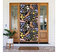 Coperture decorative per porte con cani e fiori dei cartoni animati, decorazioni per interni ed esterni, decorazioni natalizie per primavera/estate/autunno/inverno, Halloween