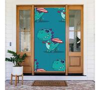 Coperture decorative per porte con dinosauri supereroi, decorazioni per interni ed esterni, primavera/estate/autunno/inverno, decorazioni natalizie di Halloween
