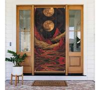 Coperture decorative per porte con fiumi dorati, decorazioni per interni ed esterni, primavera/estate/autunno/inverno, decorazioni natalizie di Halloween
