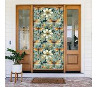 Coperture decorative per porte con libellula e fiori bianchi, decorazioni per interni ed esterni, primavera, estate, autunno, inverno, Halloween, Natale, decorazioni per la casa