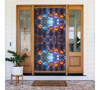Coperture decorative per porte con mostri di zucca di Halloween, decorazioni per interni ed esterni, primavera/estate/autunno/inverno, decorazioni natalizie di Halloween