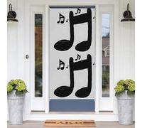 Coperture decorative per porte con note musicali, 180 x 89 cm, decorazione per porte stagionali, striscione, portico, sfondo fotografico, sfondo, decorazioni per porta d'ingresso, giardino, cortile