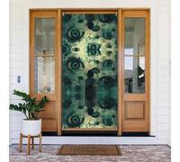 Coperture decorative per porte con occhi che guardano al buio, decorazioni per interni ed esterni, primavera/estate/autunno/inverno, decorazioni natalizie di Halloween