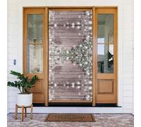 Coperture decorative per porte con ramo di abete di Natale, fiocchi di neve, decorazioni per interni ed esterni, primavera/estate/autunno/inverno, decorazioni natalizie di Halloween