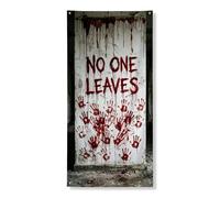 Coperture decorative per porte con sangue, con testo horror spettrale di mani spettrali, con corda da appendere, striscione per porta, decorazione per la casa, per portico, patio, porta, feste, 91 x