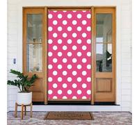 Coperture decorative per porte con stampa a pois rosa acceso, decorazioni per interni ed esterni, primavera, estate, autunno, inverno, Halloween, Natale, decorazioni per la casa