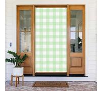 Coperture decorative per porte con stampa a scacchi verde chiaro, decorazioni per interni ed esterni, primavera, estate, autunno, inverno, Halloween, Natale, decorazioni per la casa