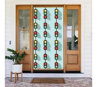 Coperture decorative per porte con stampa a semaforo luminoso, decorazioni per interni ed esterni, primavera, estate, autunno, inverno, Halloween, Natale, decorazioni per la casa