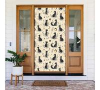 Coperture decorative per porte con stampa al chiaro di luna, decorazioni per interni ed esterni, primavera, estate, autunno, inverno, Halloween, Natale, decorazioni per la casa