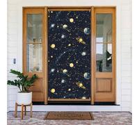 Coperture decorative per porte con stampa cielo stellato blu navy, decorazioni per interni ed esterni, primavera, estate, autunno, inverno, Halloween, Natale, decorazioni per la casa