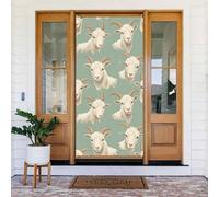 Coperture decorative per porte con stampa di capra bianca fredda, decorazioni per interni ed esterni, primavera, estate, autunno, inverno, Halloween, Natale, decorazioni per la casa