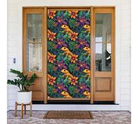 Coperture decorative per porte con stampa di lucertola tropicale, decorazioni per interni ed esterni, primavera, estate, autunno, inverno, Halloween, Natale, decorazioni per la casa