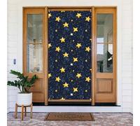 Coperture decorative per porte con stampa di stelle nella notte, striscione decorativo per interni ed esterni, primavera, estate, autunno, inverno, Halloween, Natale, decorazioni per la casa