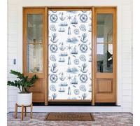 Coperture decorative per porte con stampa di un faro di ancoraggio, decorazioni per interni ed esterni, primavera/estate/autunno/inverno, decorazioni natalizie di Halloween