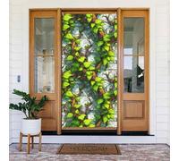 Coperture decorative per porte con stampa di vite turchese, decorazioni per interni ed esterni, primavera, estate, autunno, inverno, Halloween, Natale, decorazioni per la casa